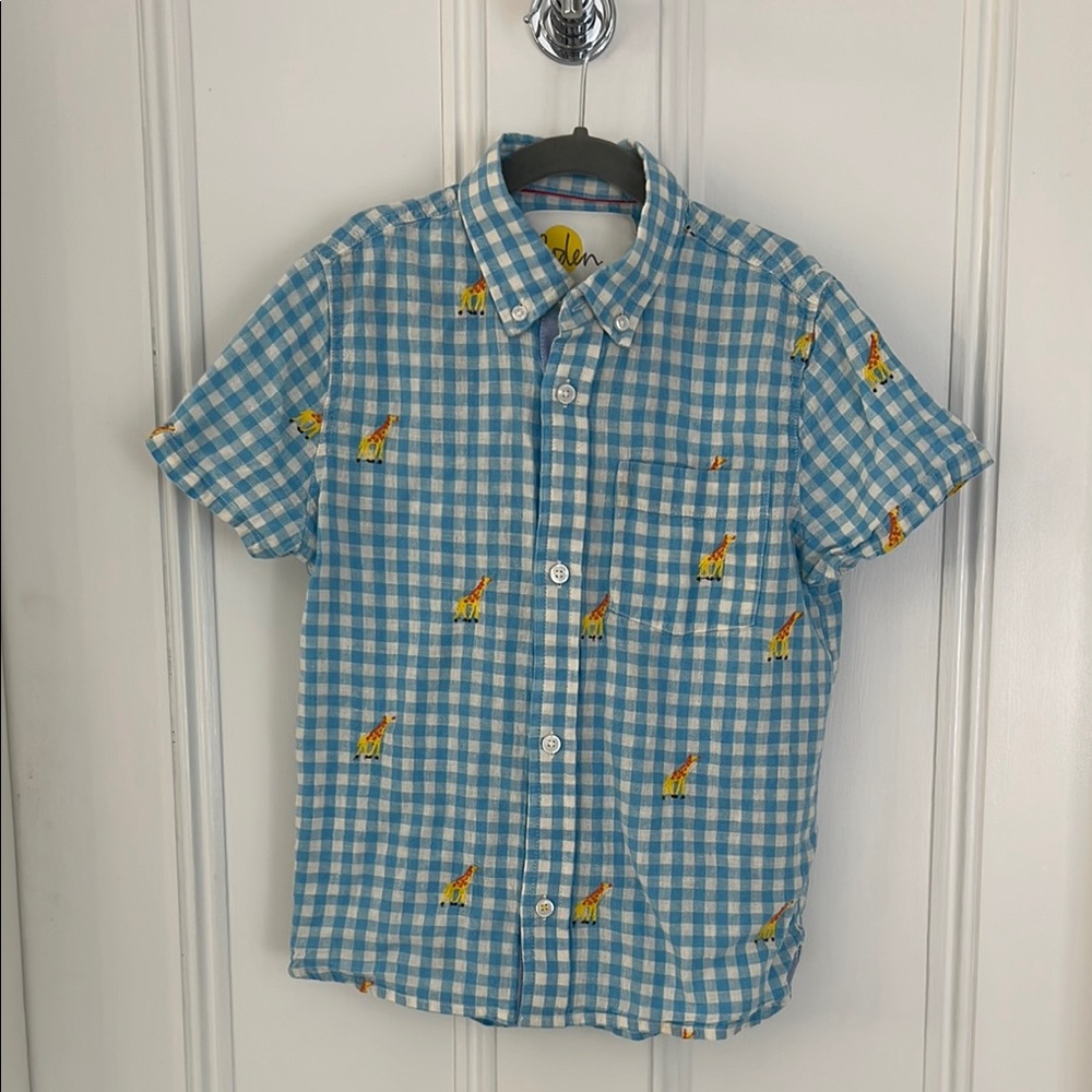 Boden Blue and Yellow Casual Button Down Shirt
